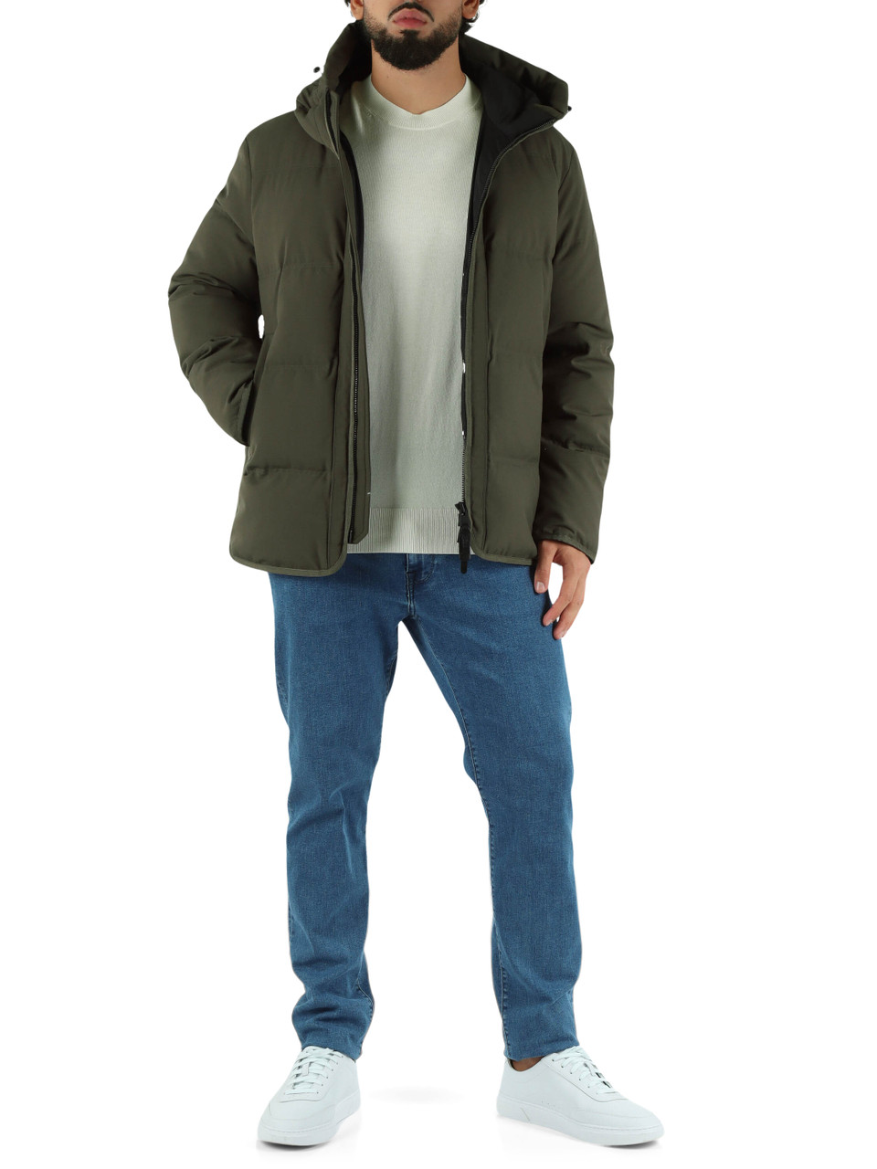 VERDE | Piumino trapuntato con cappuccio OXYGEN