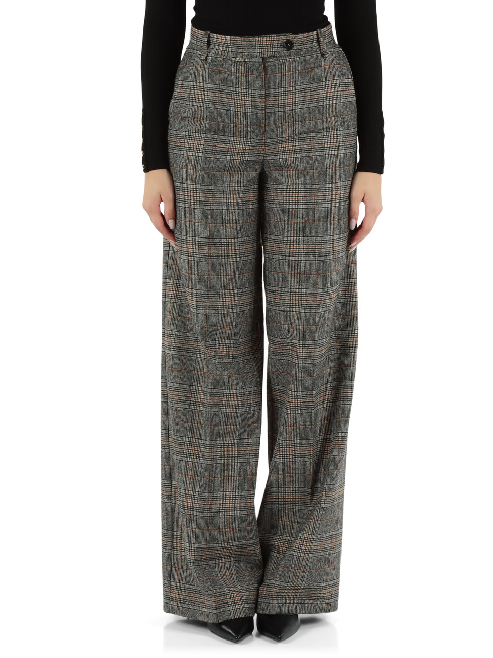 SCHWARZ | Weit geschnittene Hose BLANCA aus Wollmischung