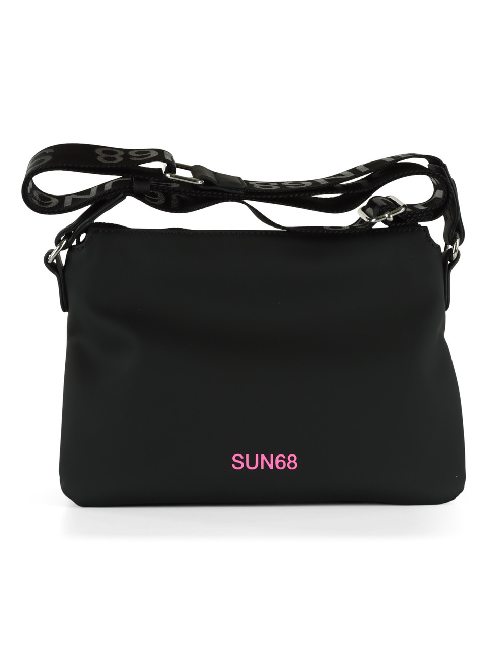 NERO | Borsa a tracolla con stampa logo a rilievo