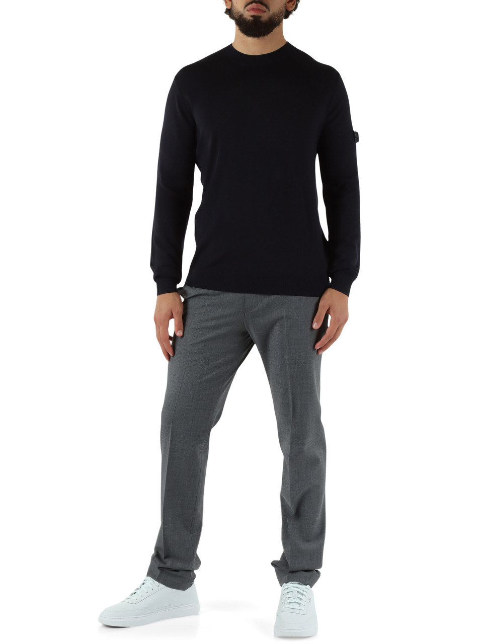 GRIGIO | Pantaloni regular fit in misto lana