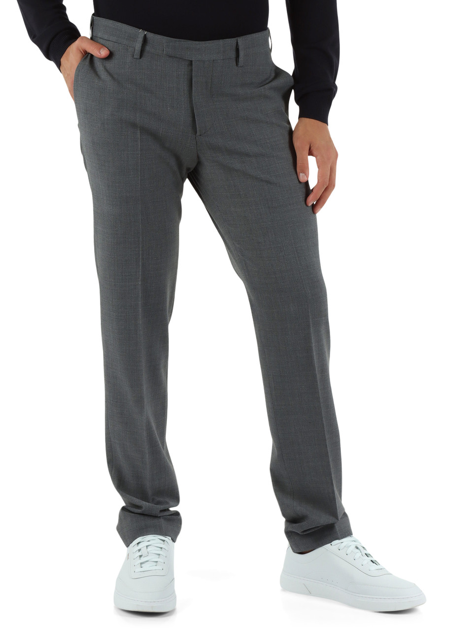 GRIGIO | Pantaloni regular fit in misto lana