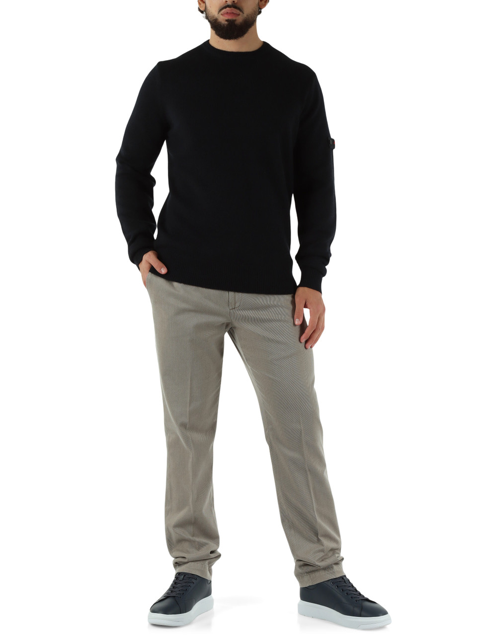 TORTORA | Pantalone regular fit in misto cotone