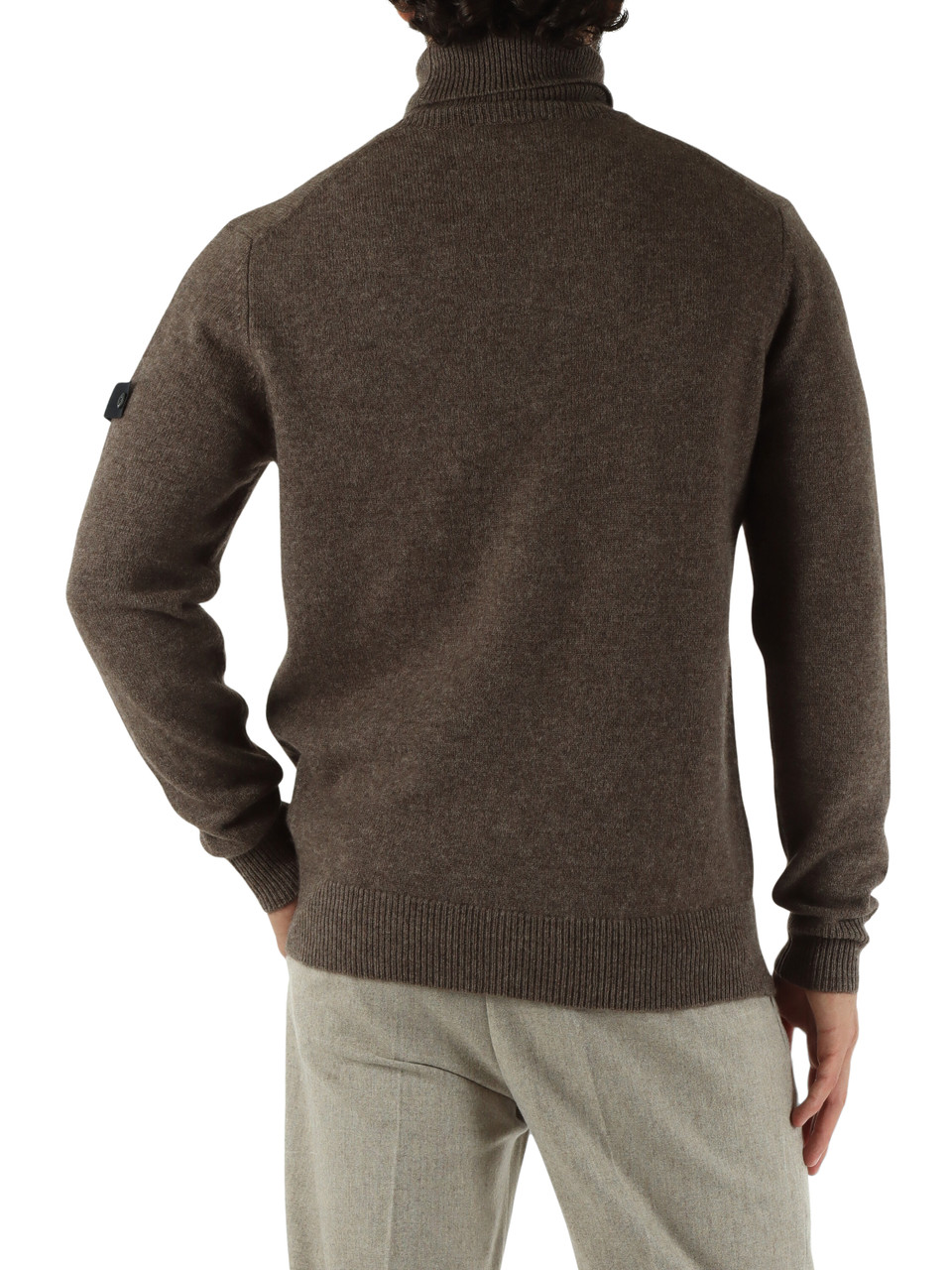 TORTORA | Maglia collo alto PELINE 02 in lana e yak