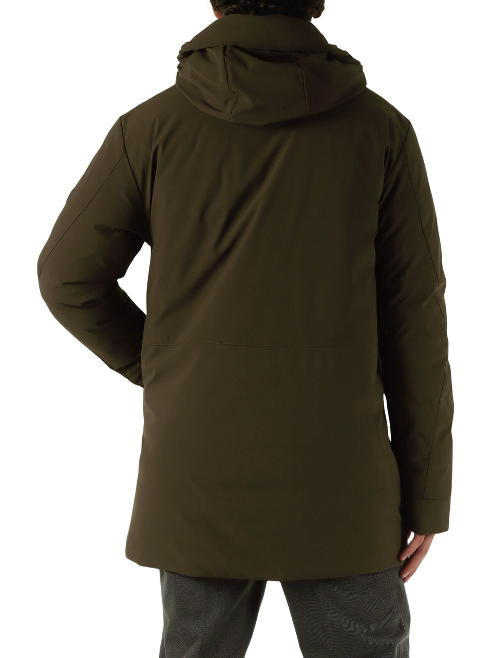 MARRONE | Giaccone in tessuto stretch METIDE SRT 01 Primaloft Insulation