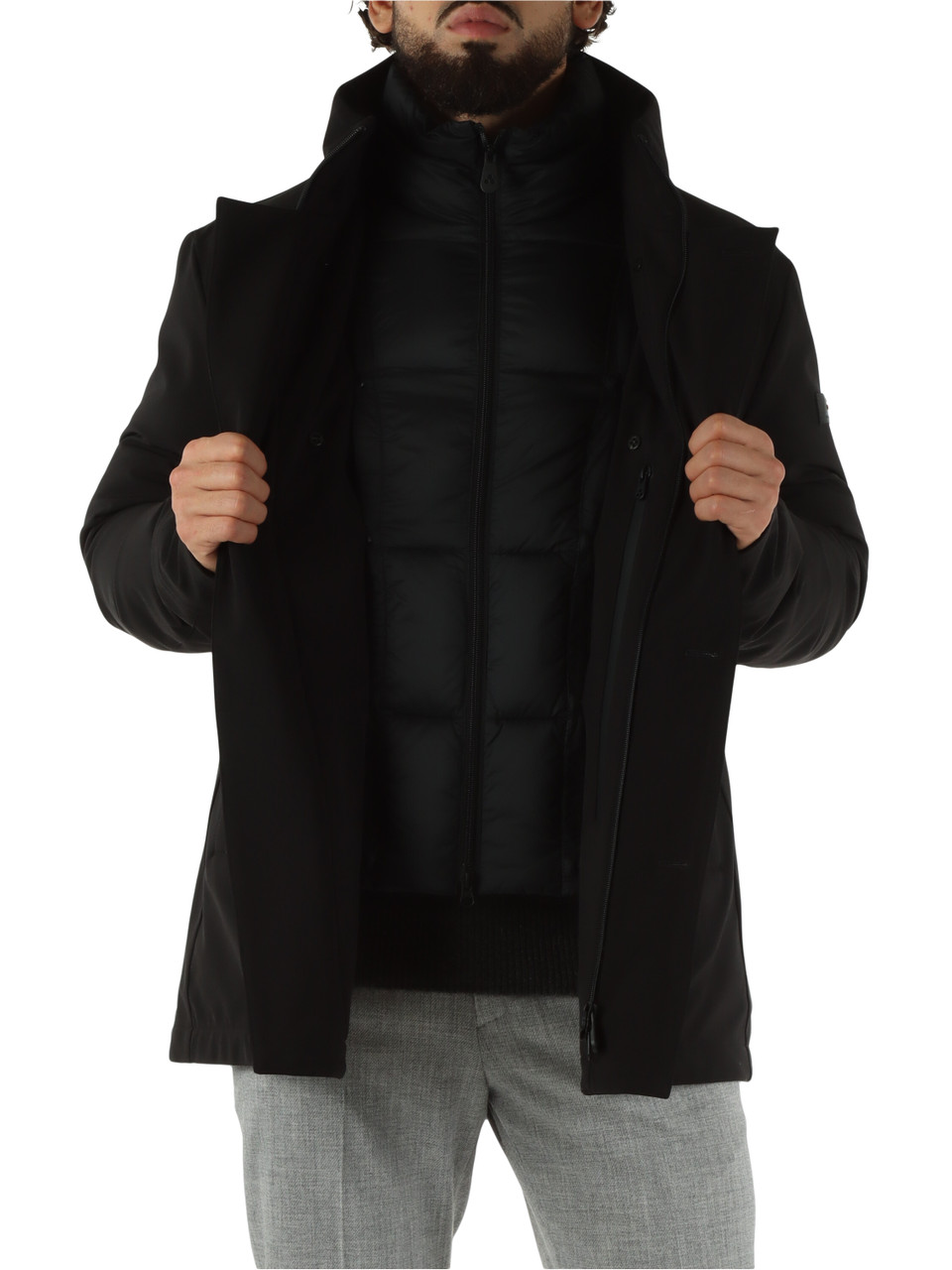 NERO | Piumino con pettorina rimovibile MILITAO TJ