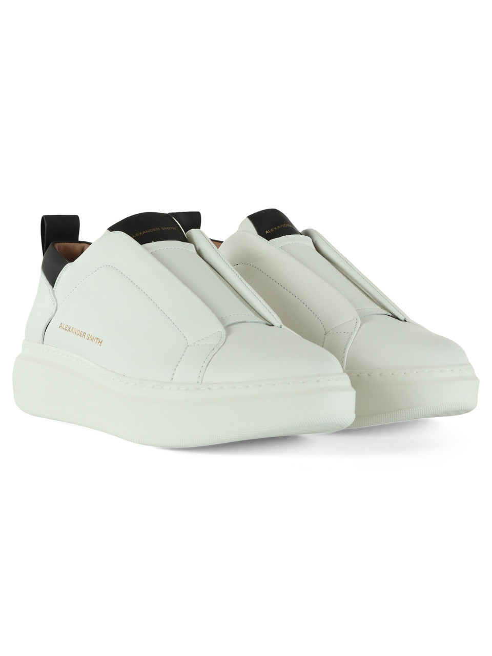 BIANCO | Sneakers slip on WEMBLEY in pelle ed ecopelle