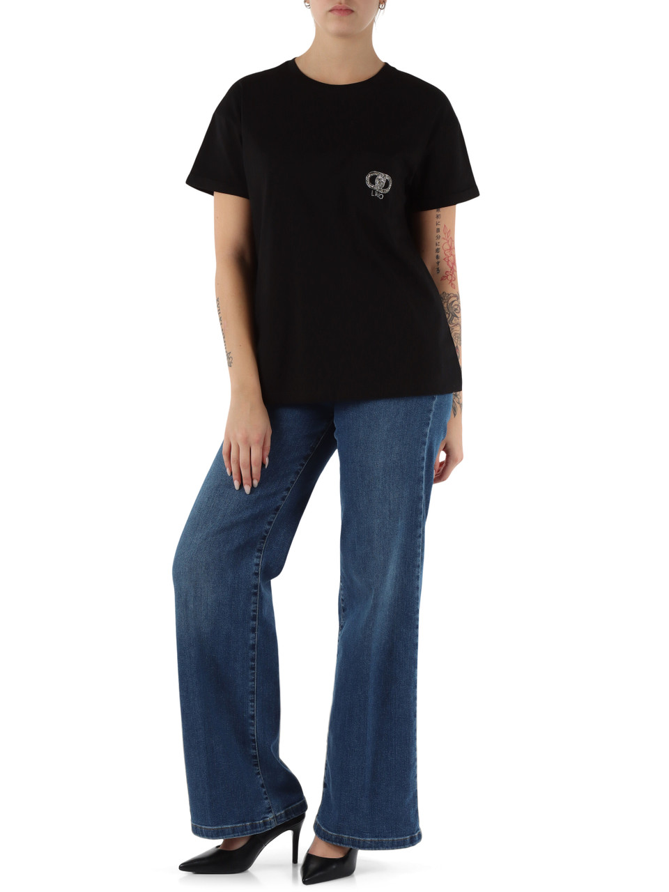 NERO | T-shirt in cotone con taschino frontale