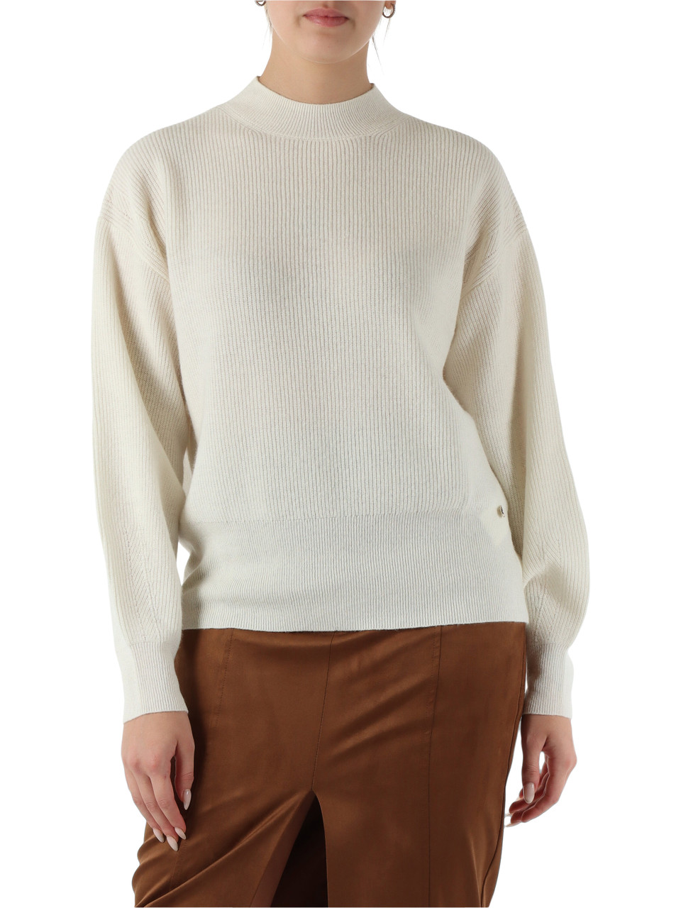 OFF WHITE | Maglia in lana e cashmere con apertura sul retro