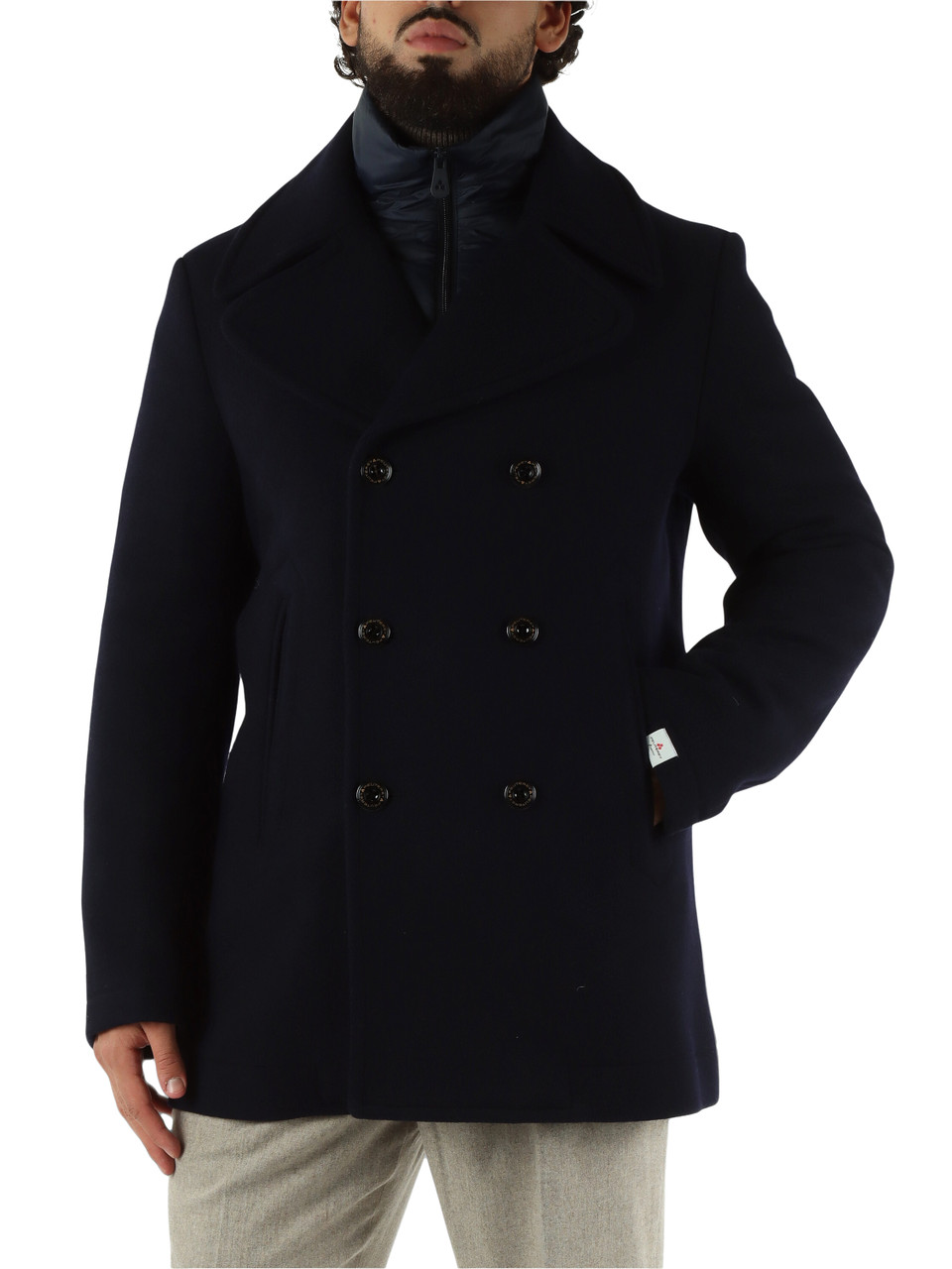 BLU SCURO | Caban imbottito PITLOCH WOOL