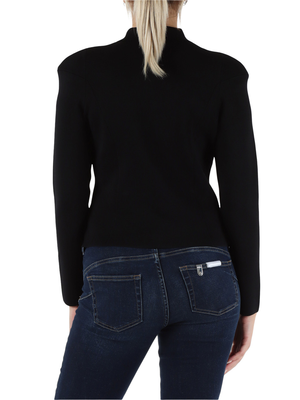 NERO | Giacc4 in maglia di misto viscosa