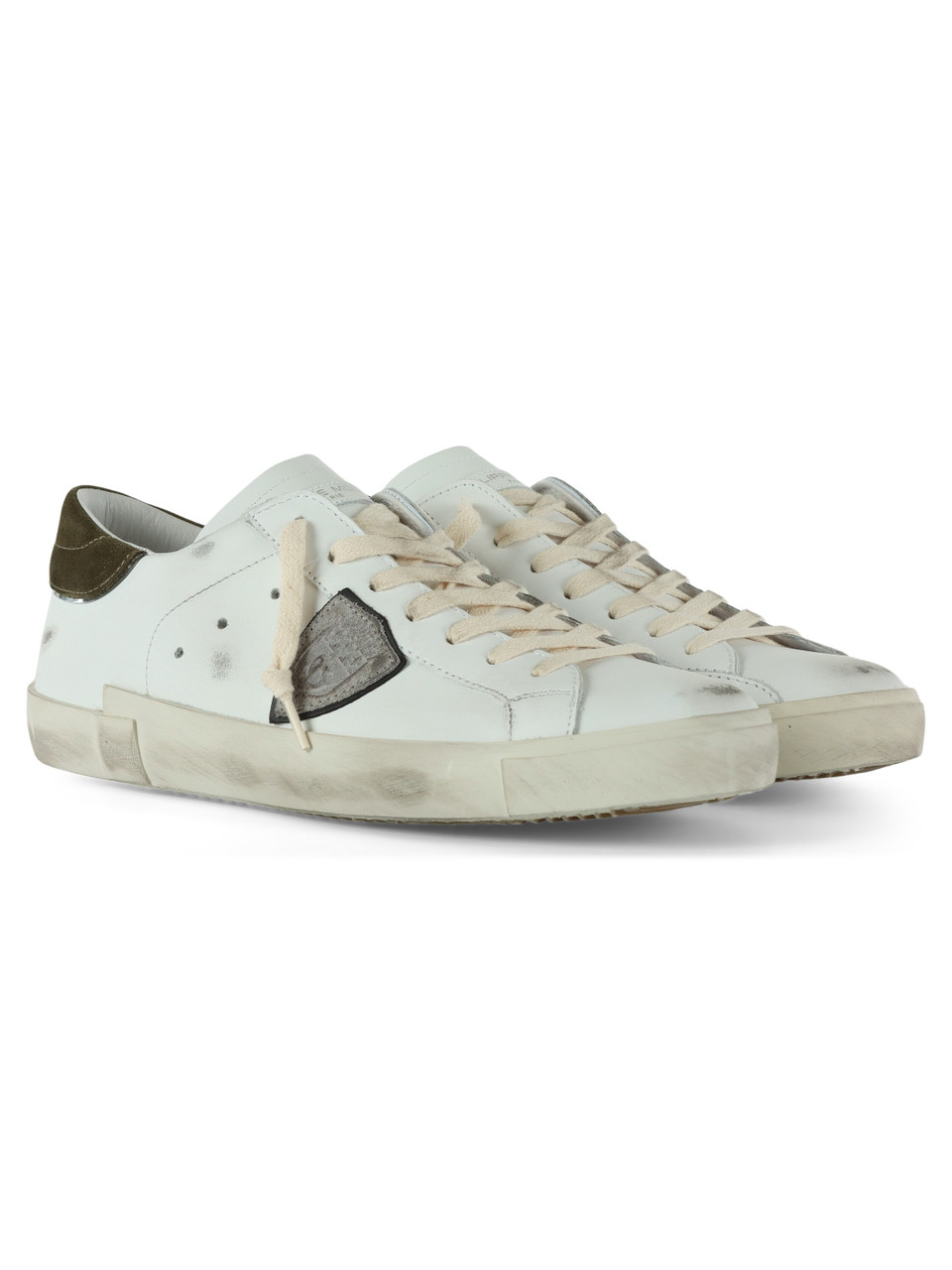 BIANCO | Sneakers in pelle PRSX LOW effetto vintage
