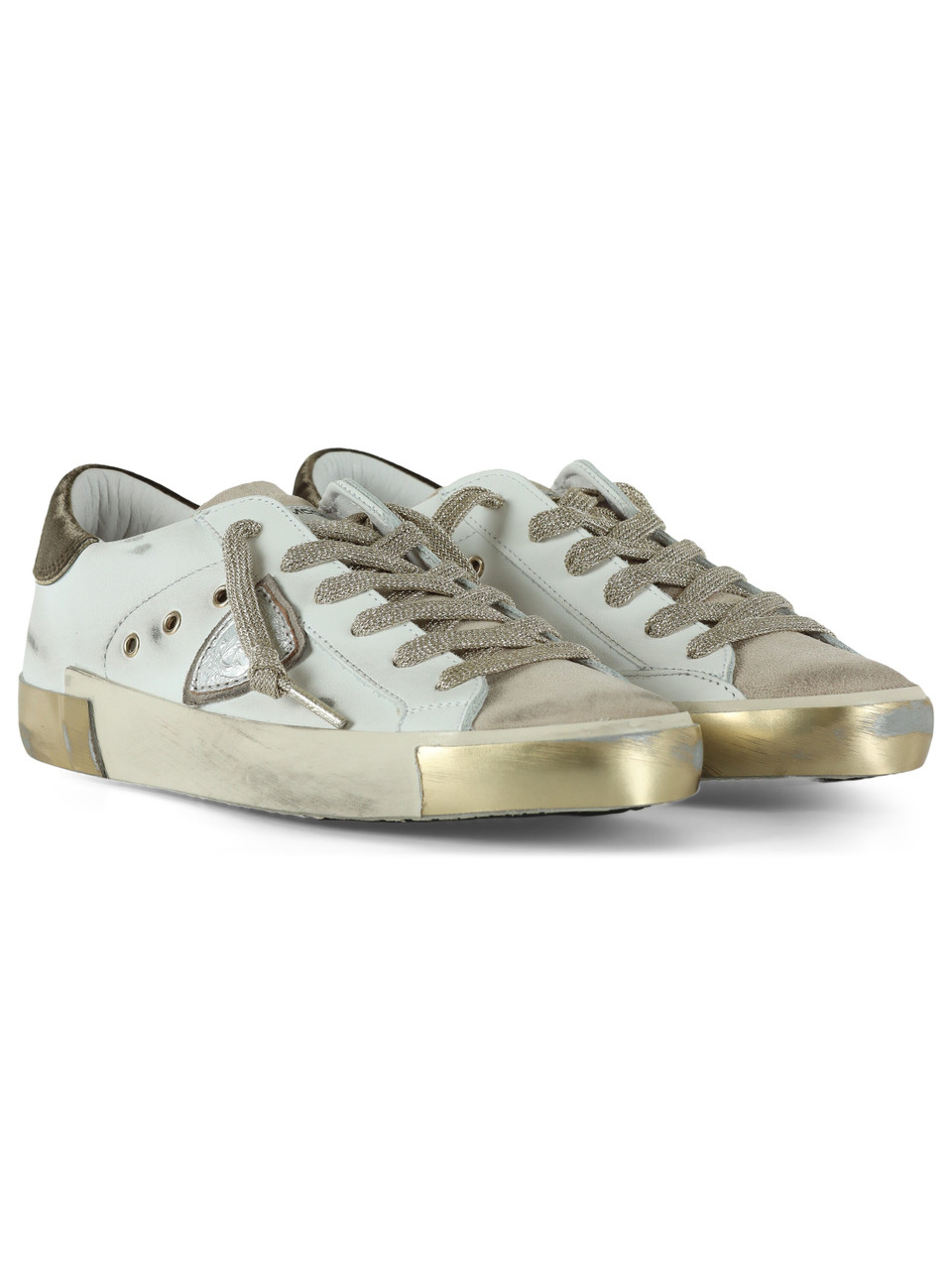 BIANCO | Sneakers in pelle PRSX LOW con inserti a contrasto