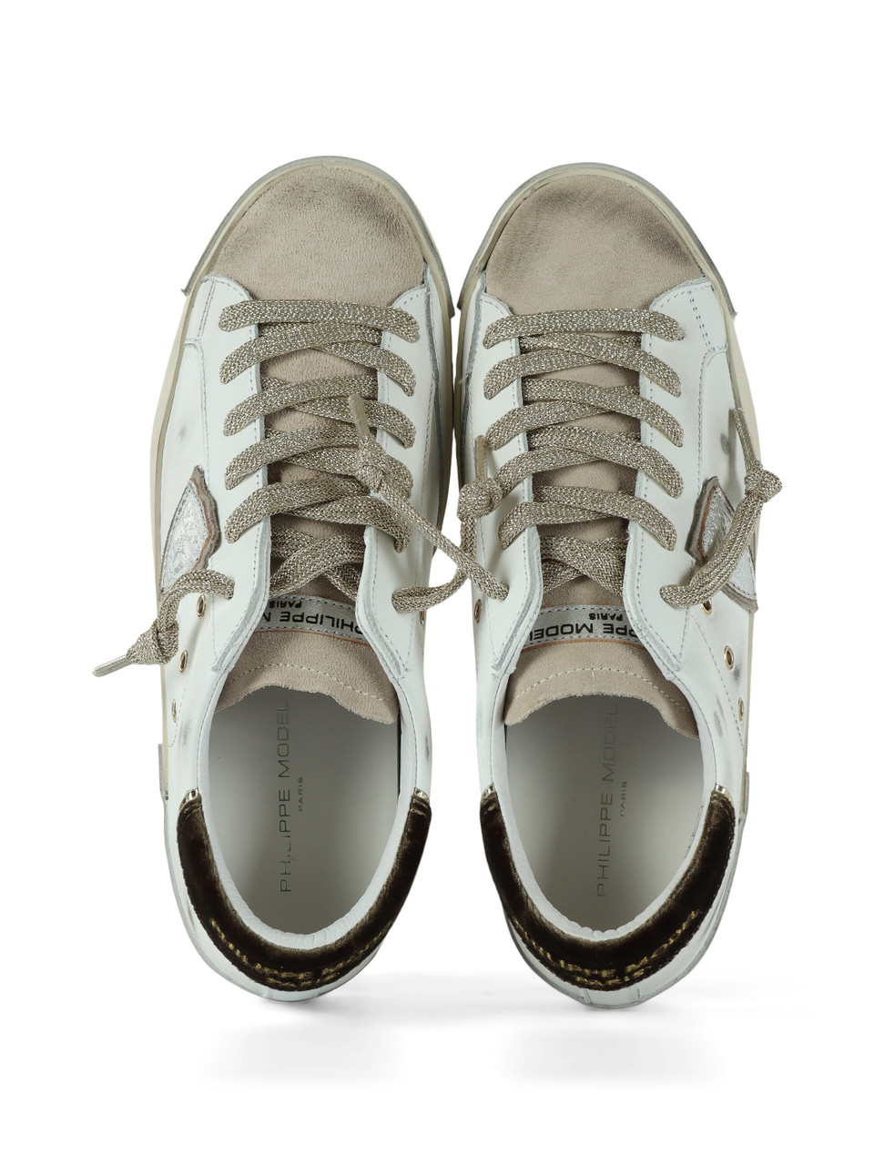 BIANCO | Sneakers in pelle PRSX LOW con inserti a contrasto