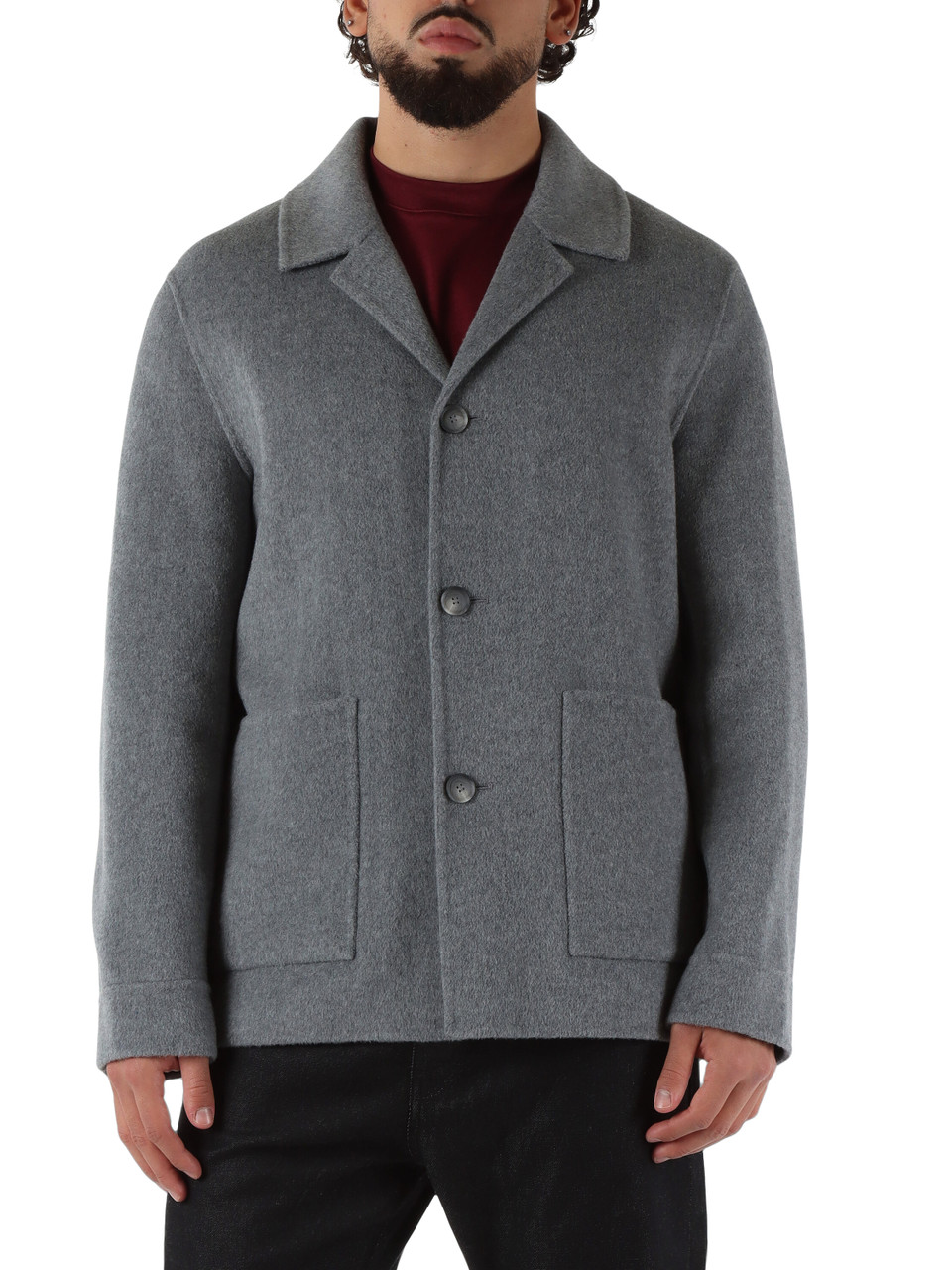 GRIGIO | Giacca Relaxed Fit in panno di misto lana