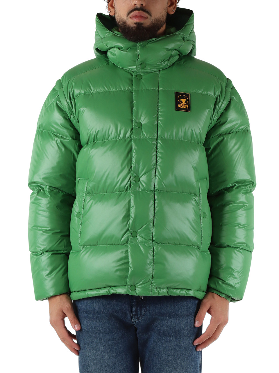 VERDE | Piumino ANTON con maniche e cappuccio rimovbili