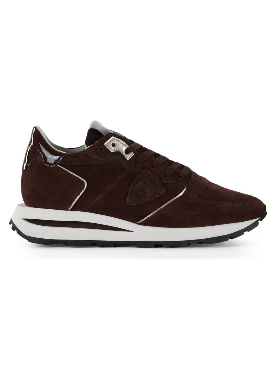 MARRONE | Sneakers in pelle e tessuto TROPEZ HAUTE LOW