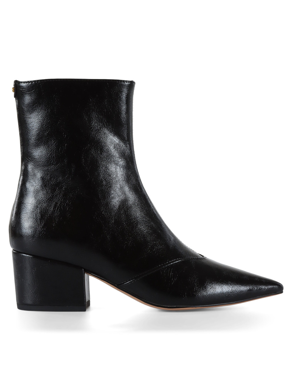 NERO | Tronchetto a punta effetto craquelé