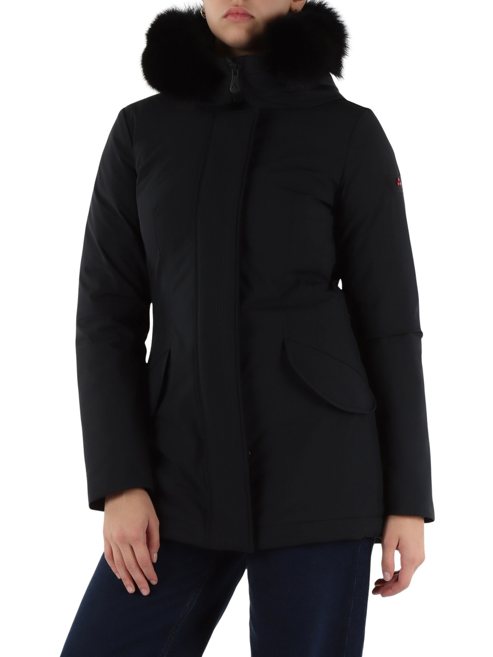 SCHWARZ | Stretchstoff-Daunenjacke DONNET KL FUR