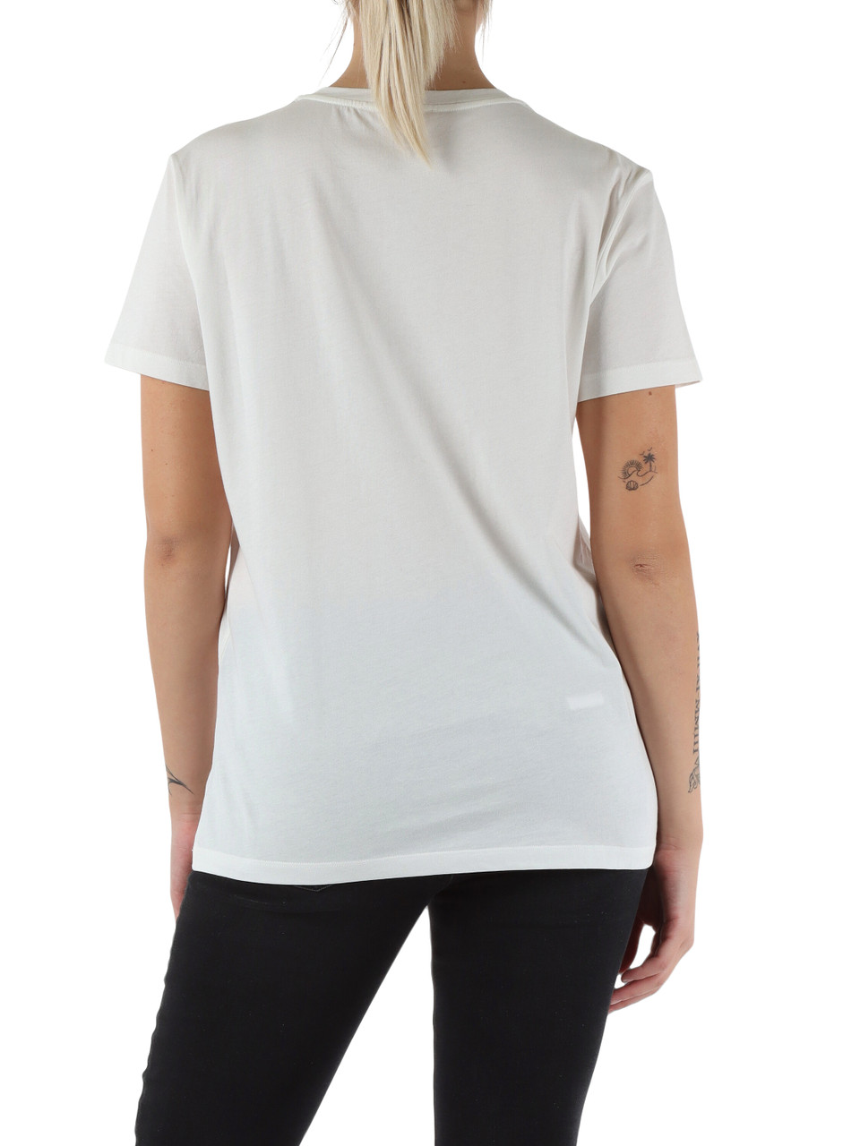 PANNA | T-shirt in cotone con stampa logo frontale