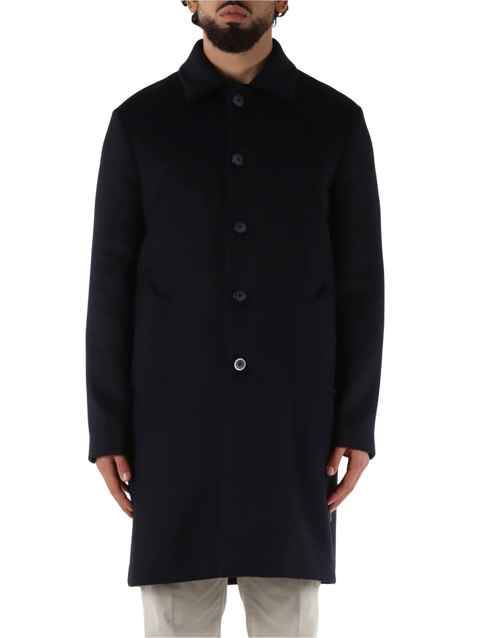 BLU SCURO | Cappotto MAXIME in misto lana