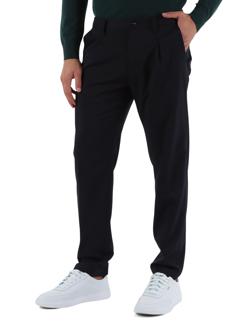 BLU SCURO | Pantalone Jogger fit BERLINO in tessuto tecnico