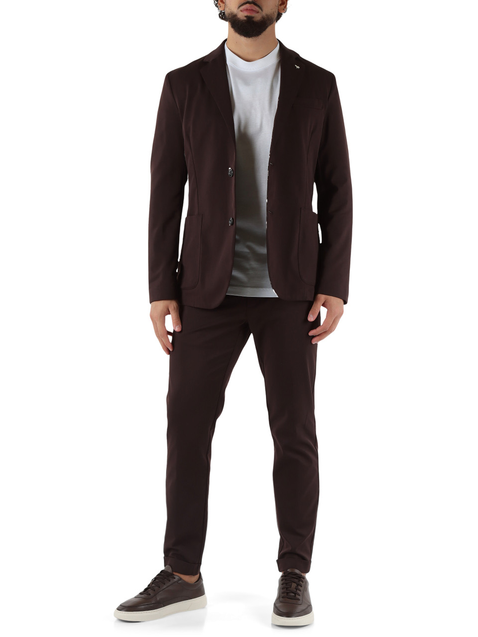 MARRONE | Giacca ALAN in tessuto tecnico