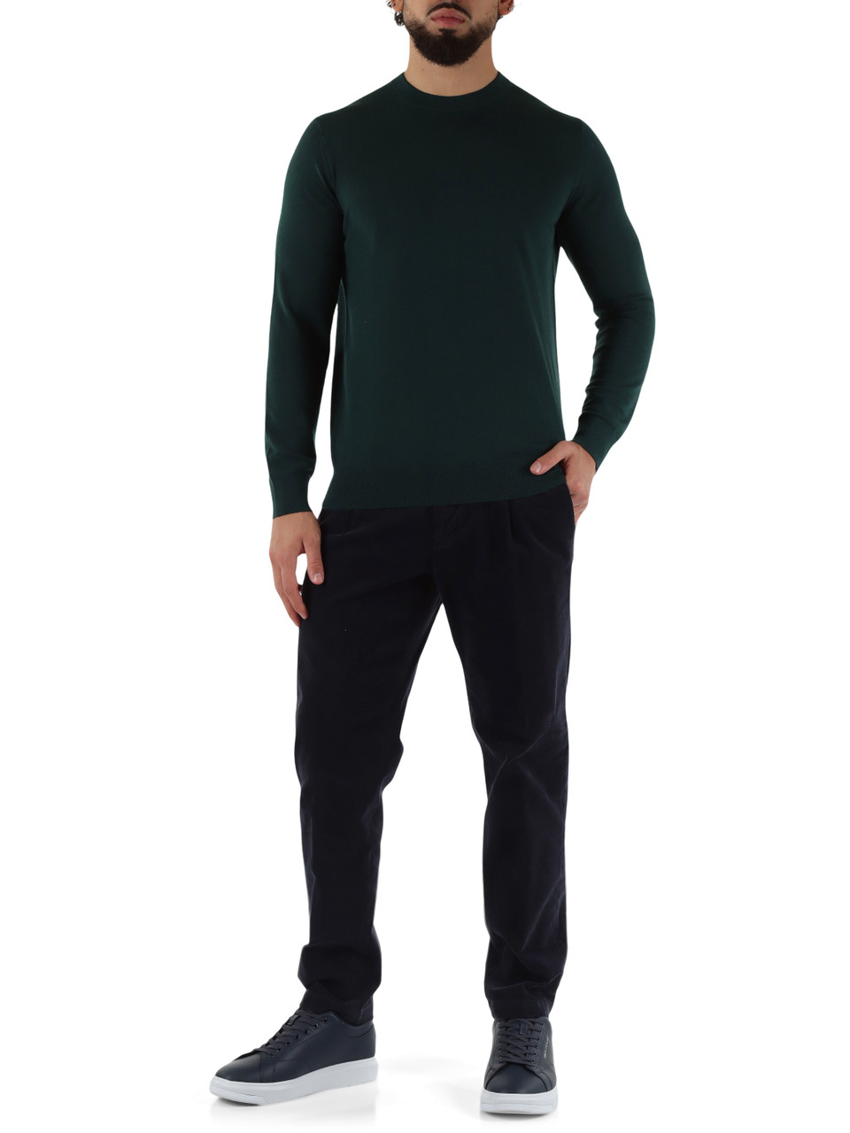 BLU SCURO | Pantalone BERLINO Jogger fit in velluto a costine