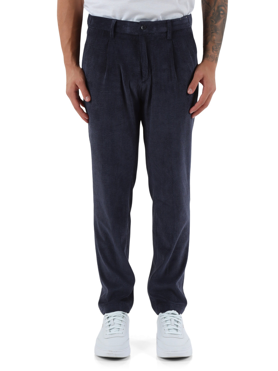 BLU | Pantalone BERLINO Jogger fit in velluto a coste