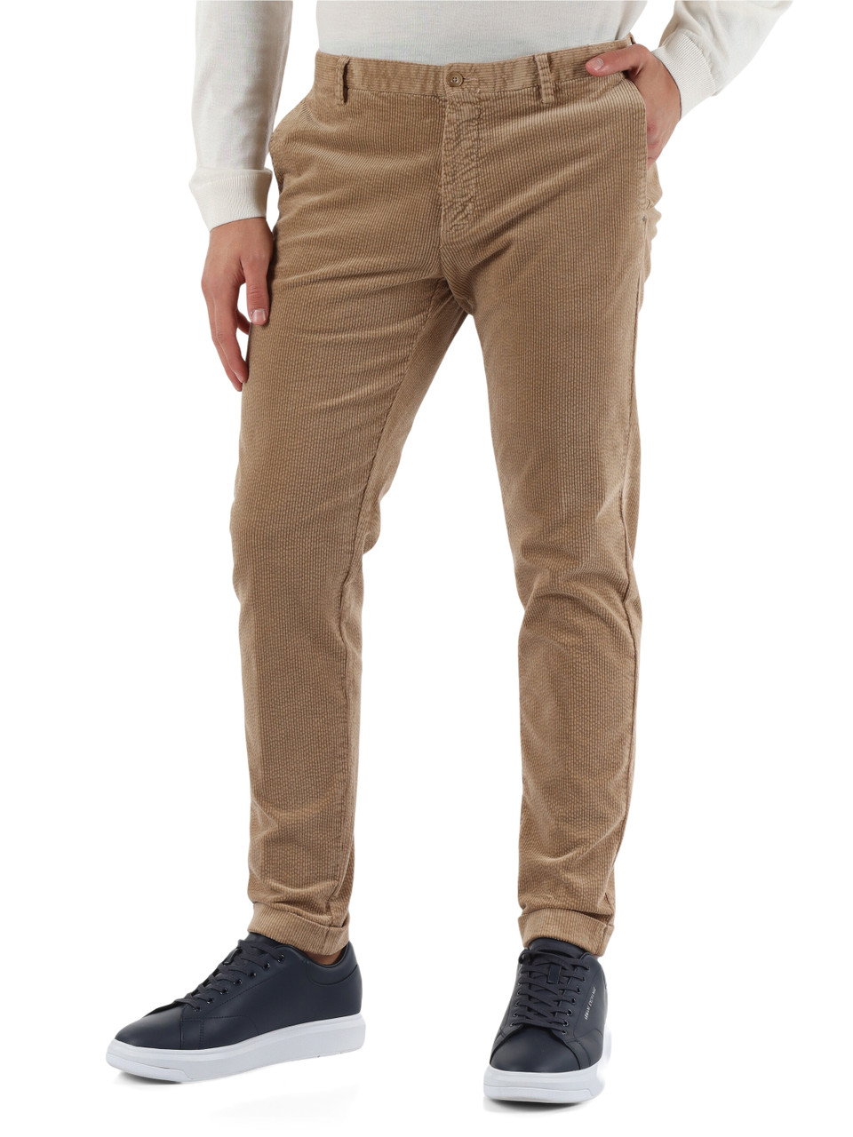 BEIGE | Pantalone SASA Slim fit in velluto a coste