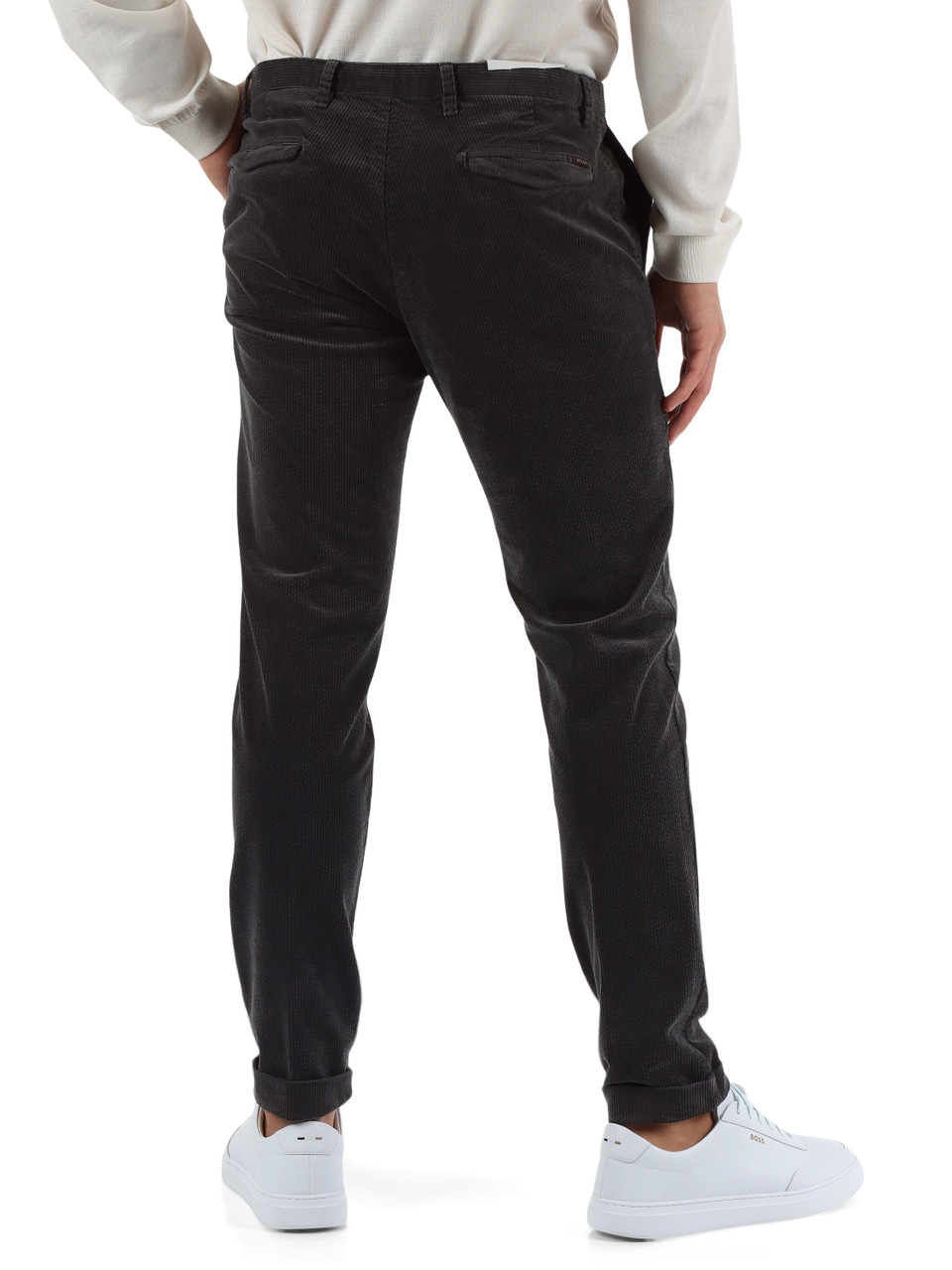 GRIGIO SCURO | Pantalone SASA Slim fit in velluto a coste
