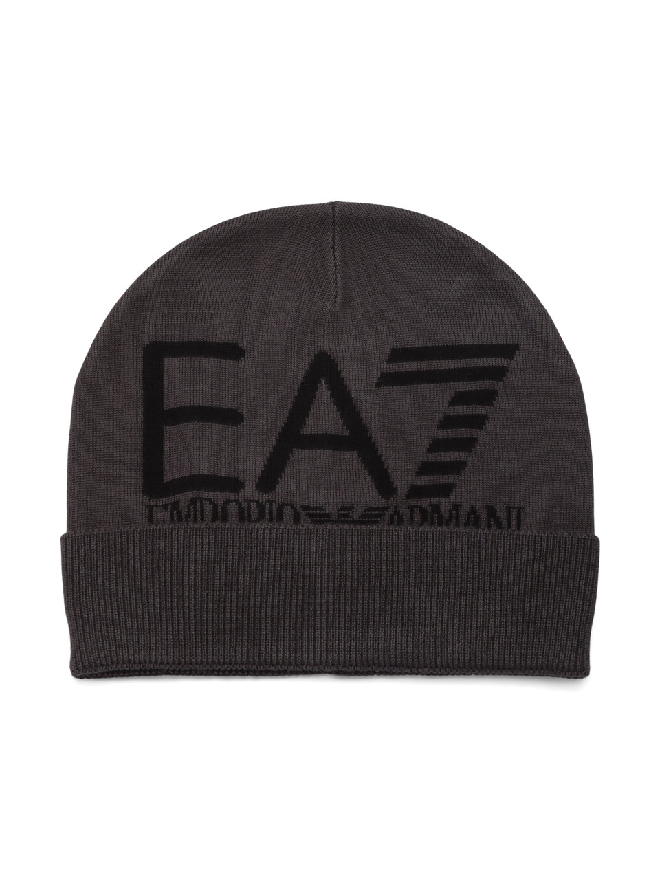 GRIGIO SCURO | Cappello in maglia con motivo logo