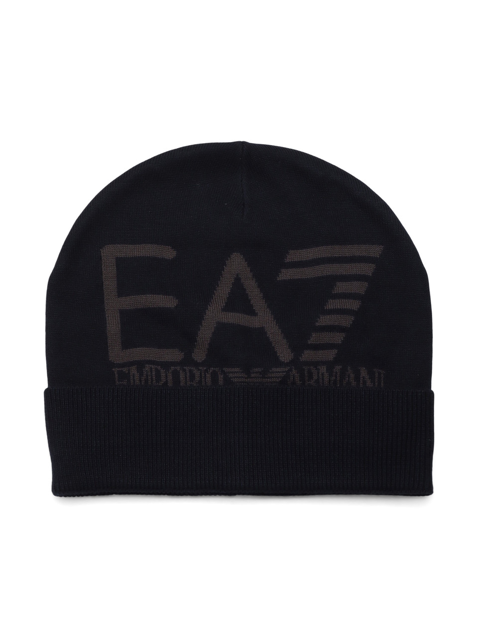 BLU SCURO | Cappello in maglia con motivo logo