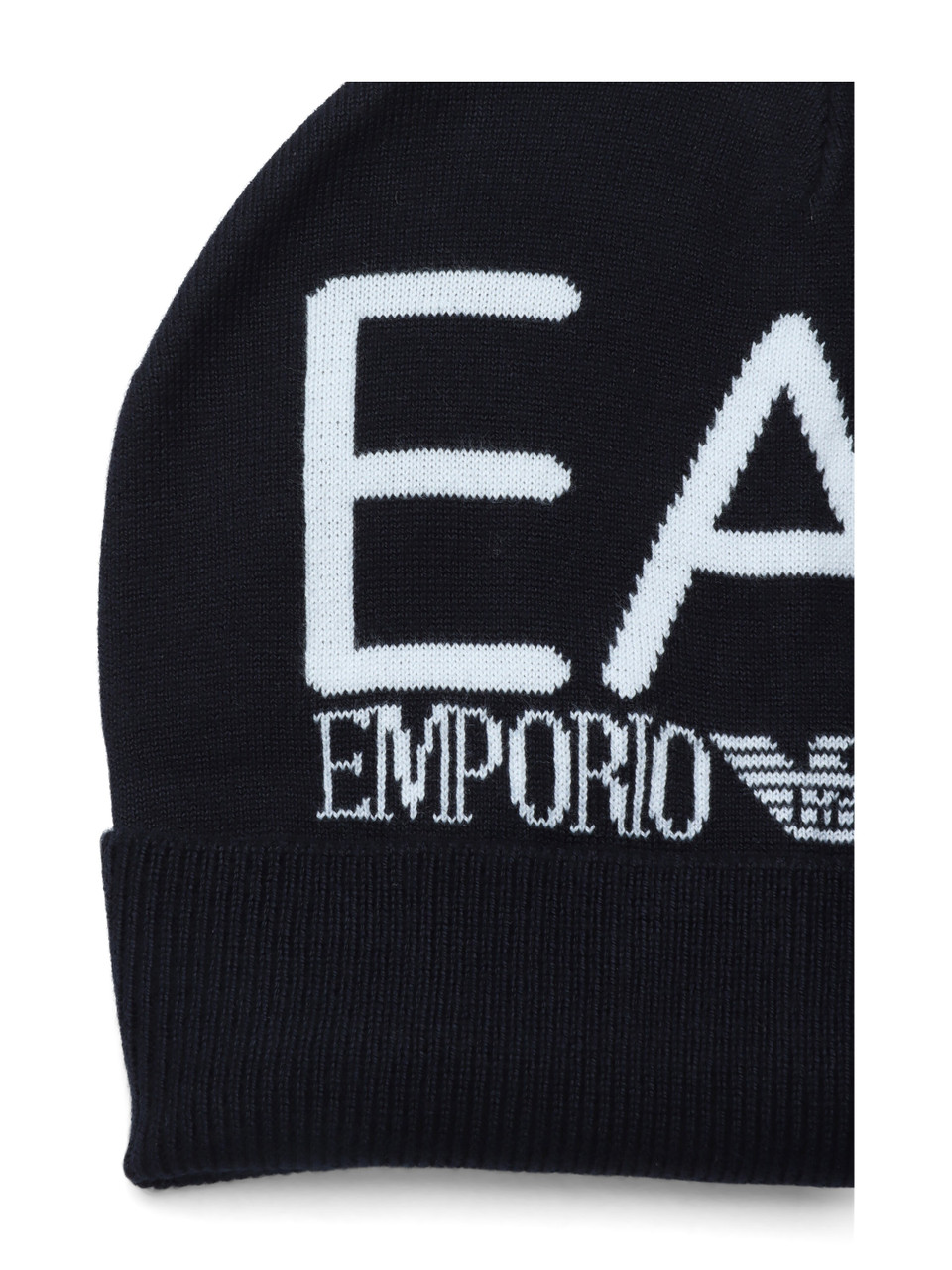 BLU | Cappello in maglia con motivo logo