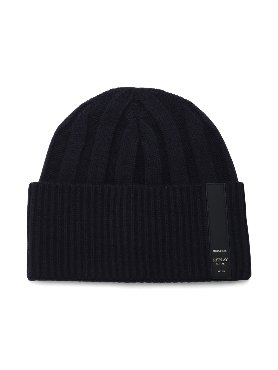 BLU SCURO | Cappello a coste con patch logo frontale