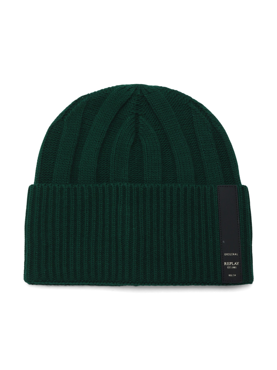 VERDE | Cappello a coste con patch logo frontale