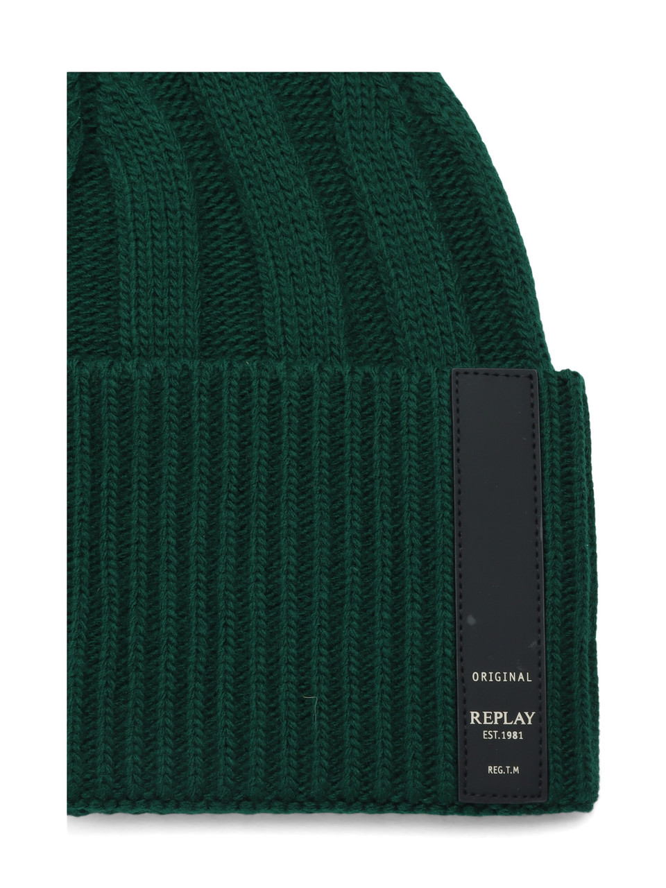 VERDE | Cappello a coste con patch logo frontale