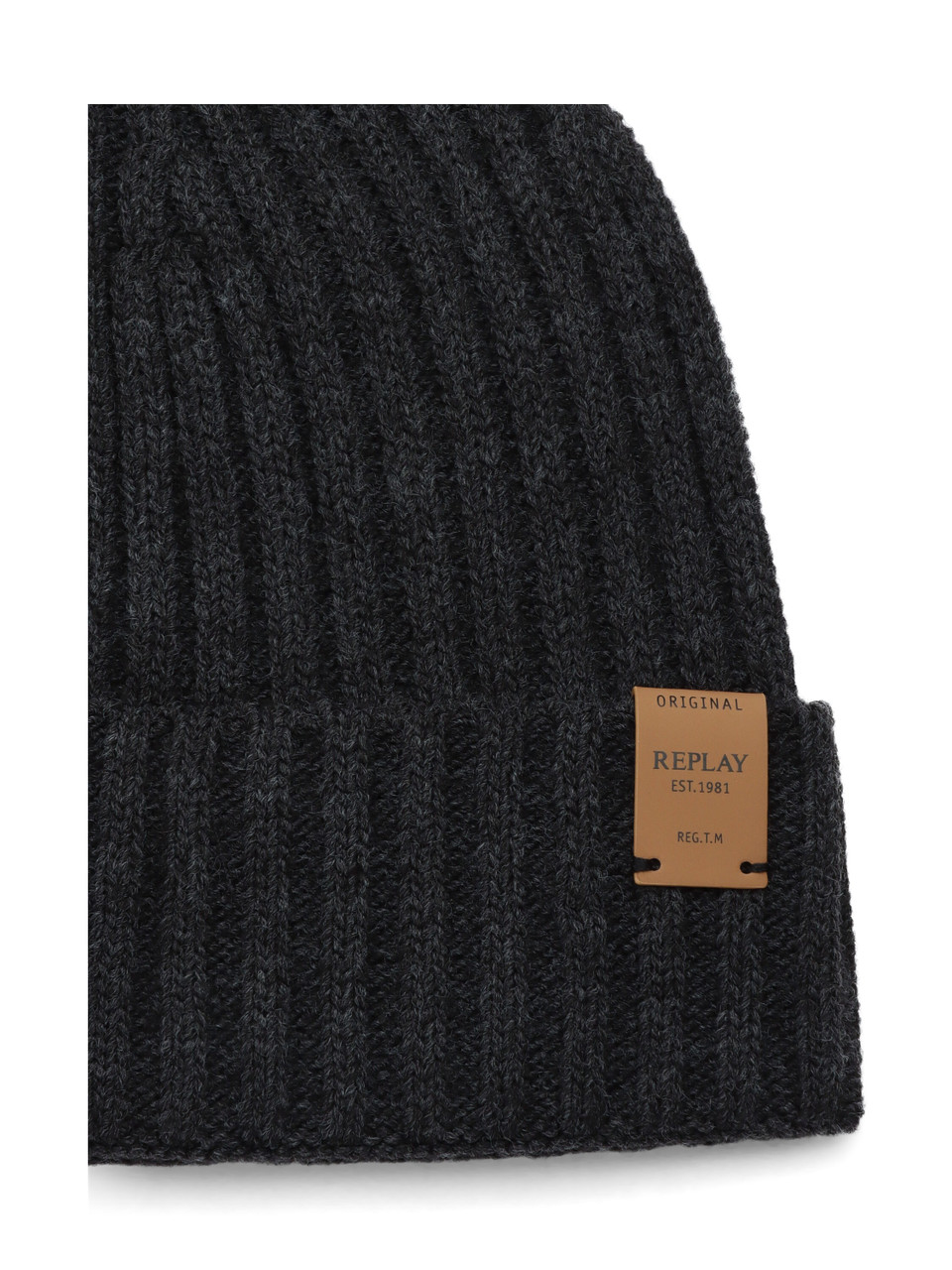 GRIGIO SCURO | Cappello a coste con patch logo frontale