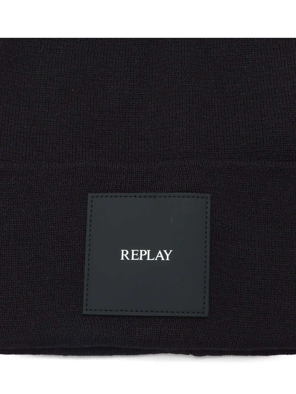 NERO | Cappello in misto cotone con patch logo frontale