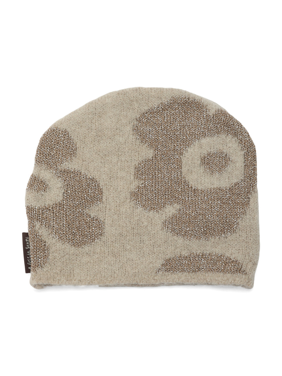 BEIGE | Cappello in misto lana e alpaca con motivo lurex
