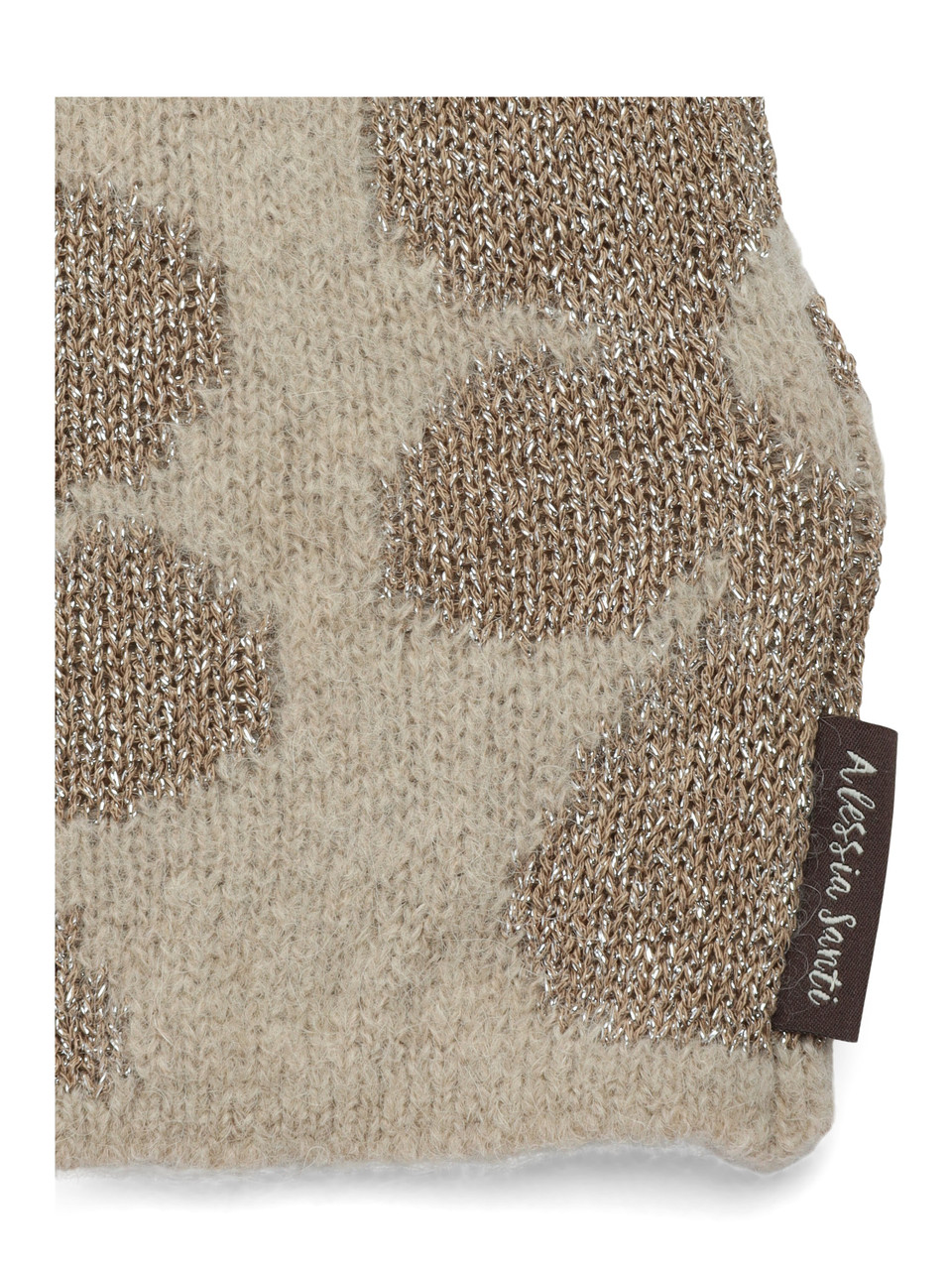 BEIGE | Cappello in misto lana e alpaca con motivo lurex