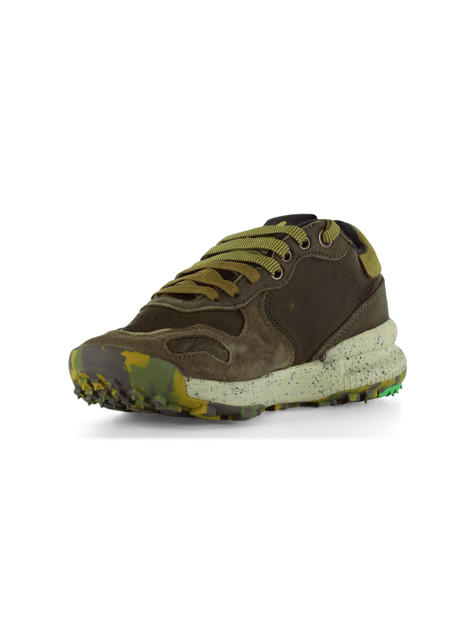 VERDE MILITARE | Sneakers in pelle CHACRONA PULL UP