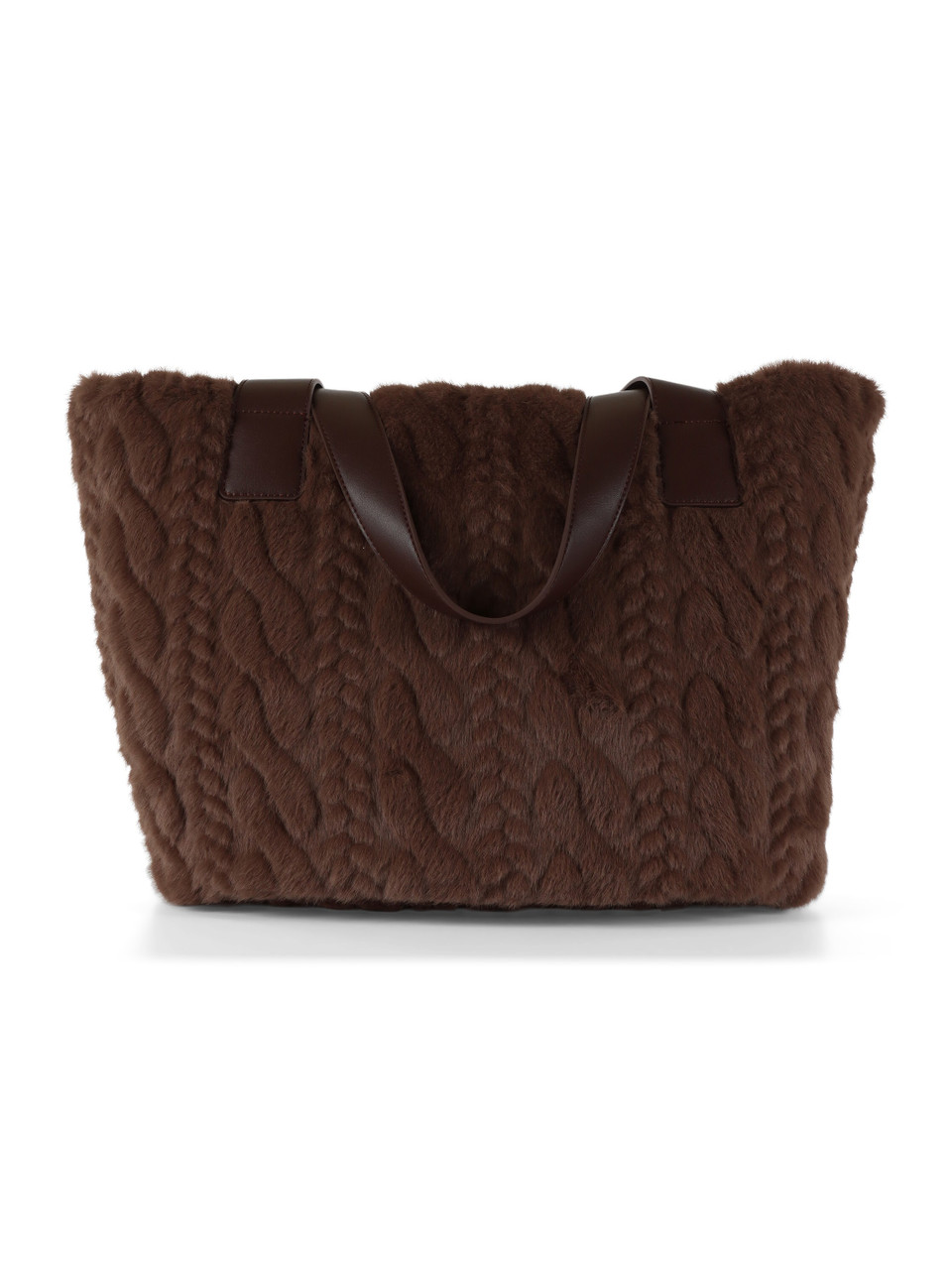 MARRONE | Borsa tote VERRY Large in ecopelliccia