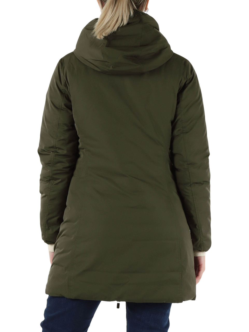 VERDE SCURO | Piumino tre quarti reversibile KALIE 2.0 800 FILL POWER