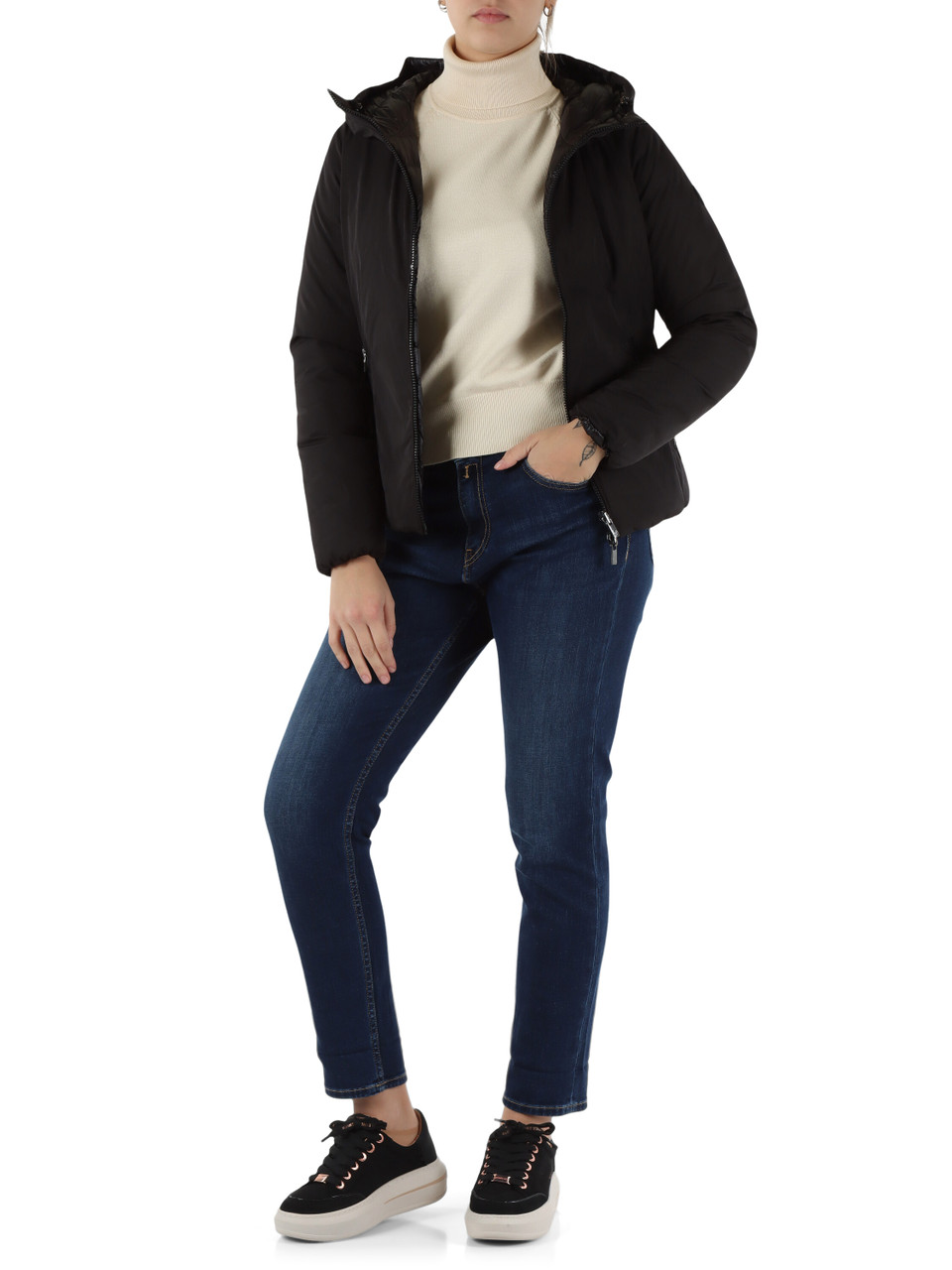 NERO | Piumino reversibile LINDA 2.0 800 Fill Power Technology