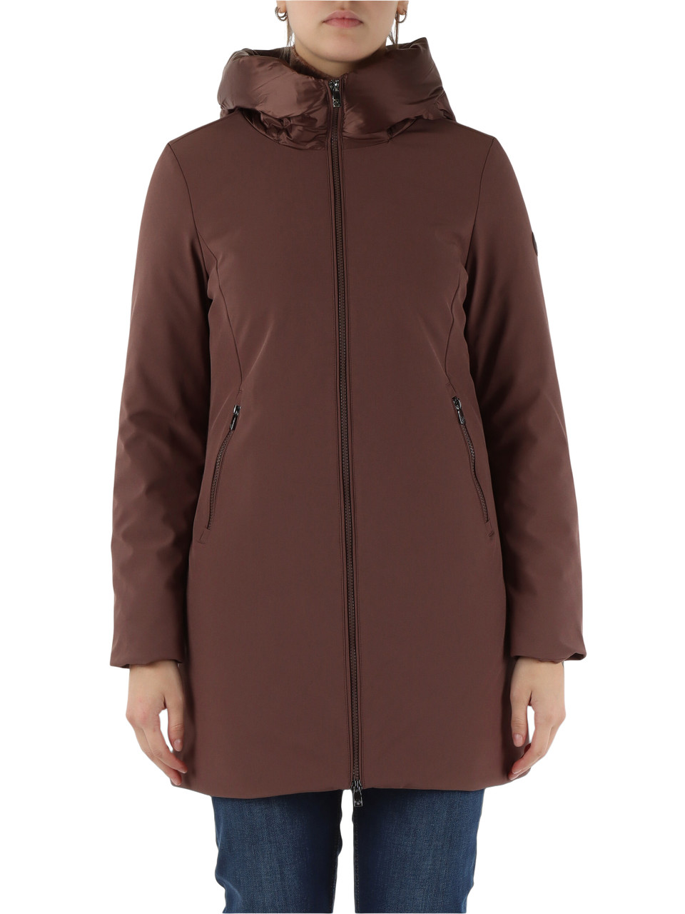 MARRONE | Piumino con cappuccio MIRE 3.0 Soft Shell Project