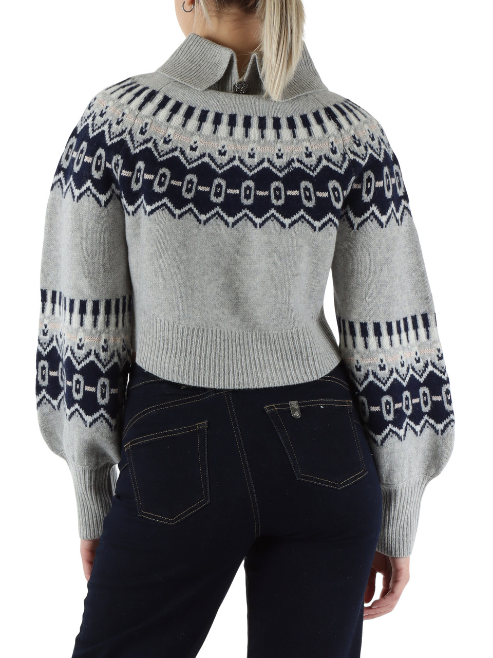 GRIGIO | Maglia cropped in lana