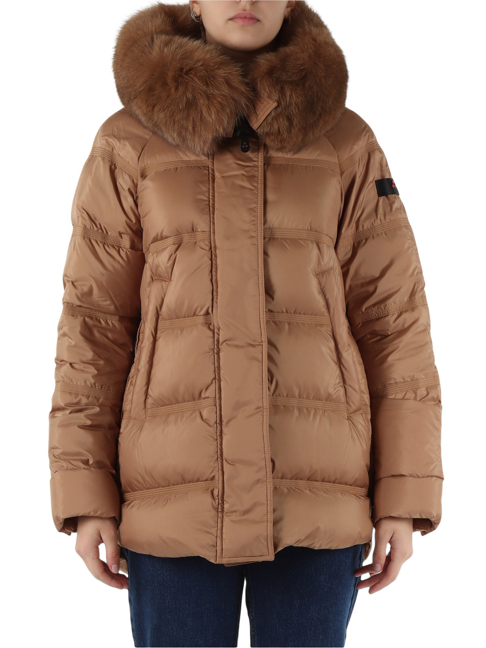 CAMMELLO | Piumino trapuntato con cappuccio TAKAN MQN 04 FUR
