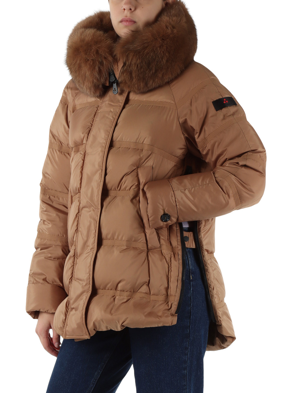 CAMMELLO | Piumino trapuntato con cappuccio TAKAN MQN 04 FUR