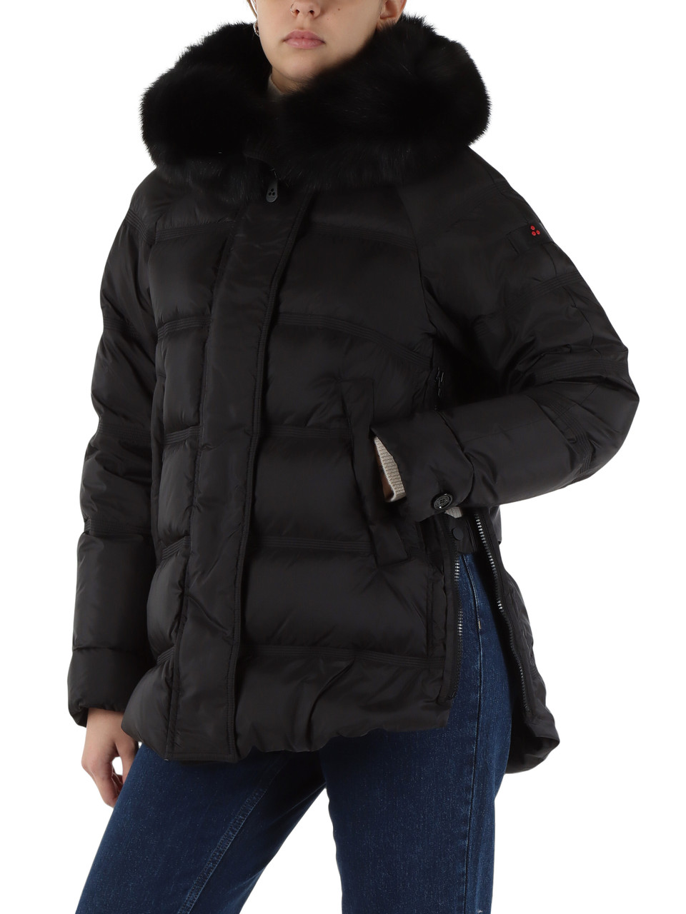 NERO | Piumino trapuntato con cappuccio TAKAN MQN 04 FUR