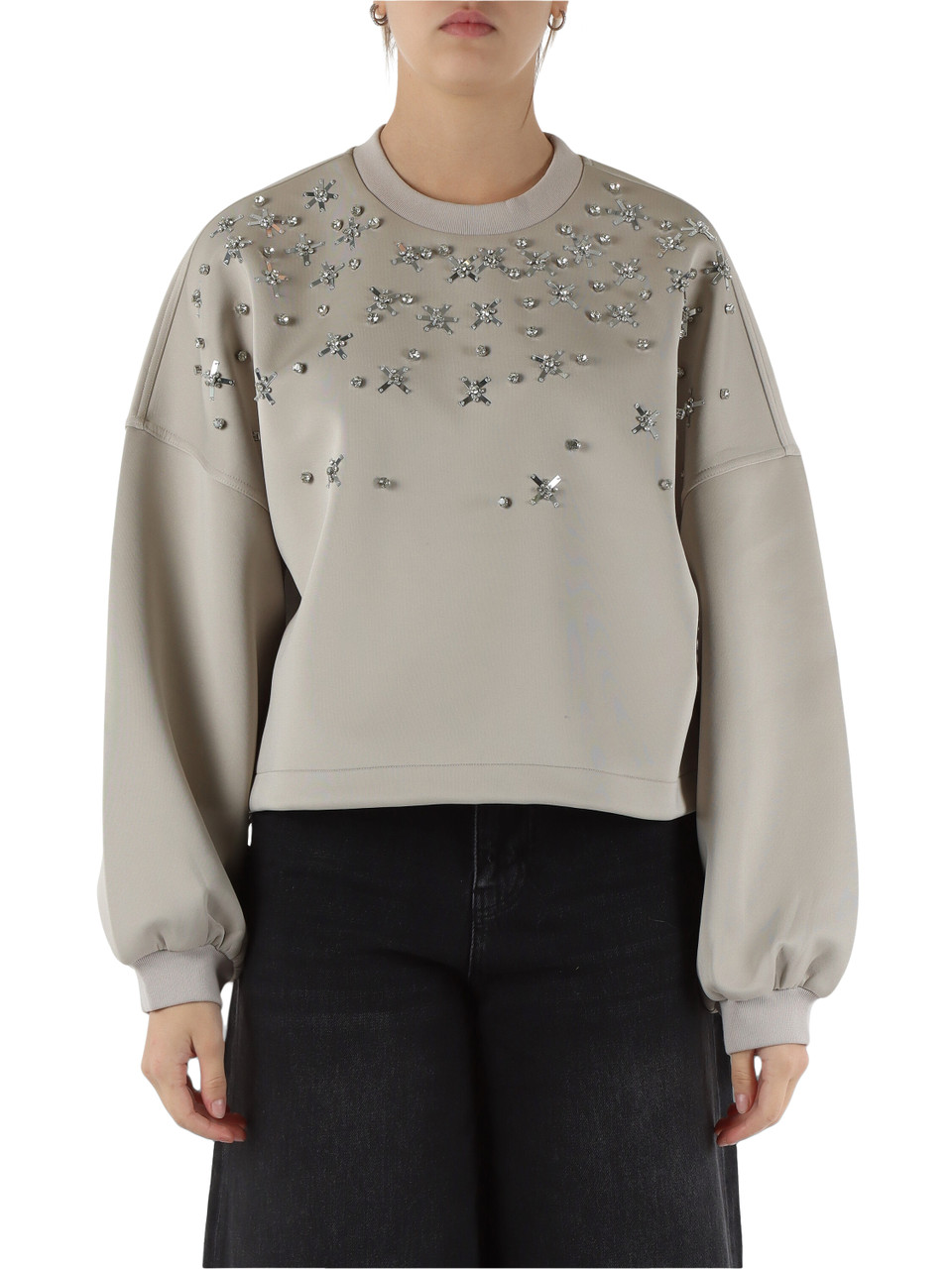 GRIGIO | Felpa in neoprene tecnico BIBIANA